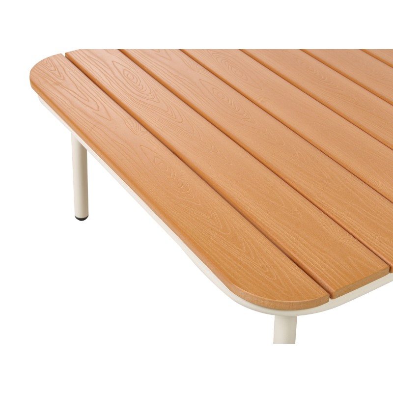 Stolik kawowy ogrodowy SENISE 74 cm 74 cm Metal Brązowy