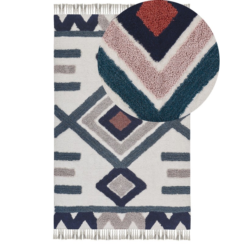 Dywan bawełniany 140 x 200 cm wielokolorowy KOZLU