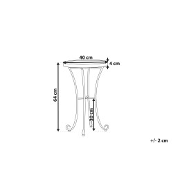 Stolik ogrodowy CAVINIA 40 cm 40 cm Metal Różowy