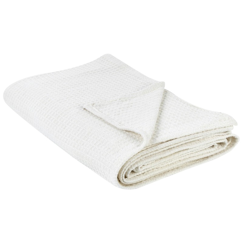 Narzuta na łóżko RAGALA Bawełna 200 x 220 cm Jasnobeżowy