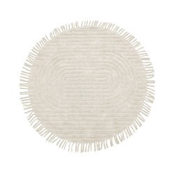 Dywan okrągły bawełniany ø 140 cm beżowy HALFETI