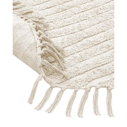 Dywan okrągły bawełniany ø 140 cm beżowy HALFETI