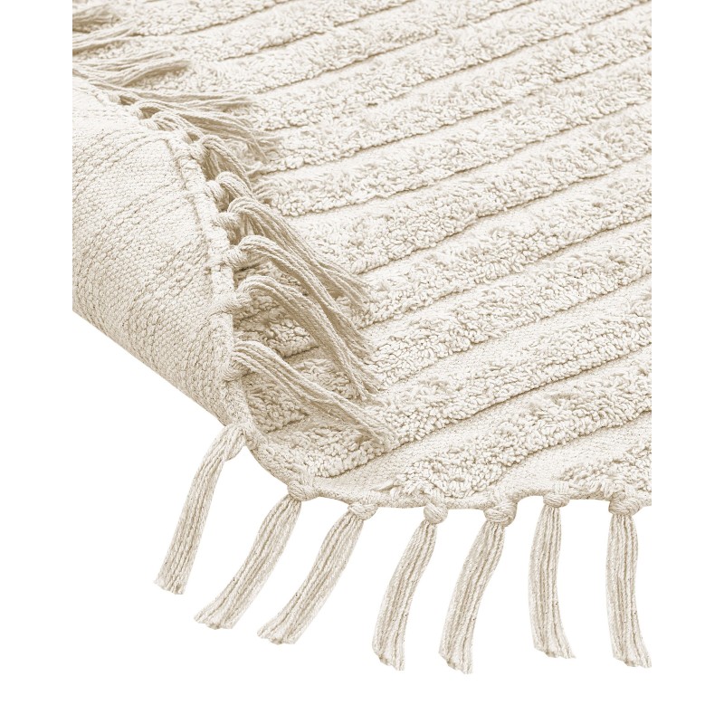 Dywan okrągły bawełniany ø 140 cm beżowy HALFETI