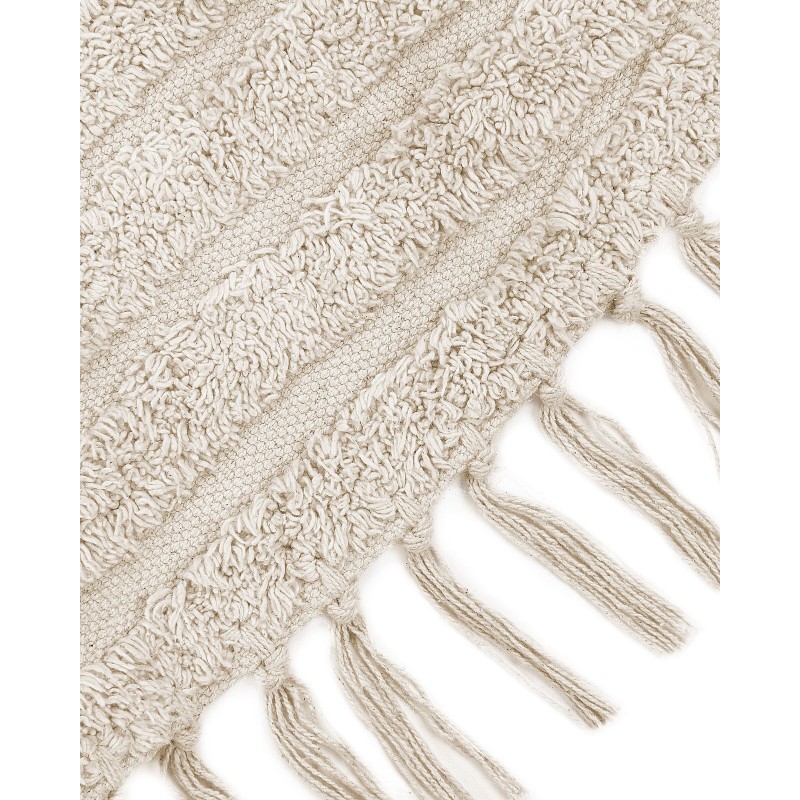 Dywan okrągły bawełniany ø 140 cm beżowy HALFETI