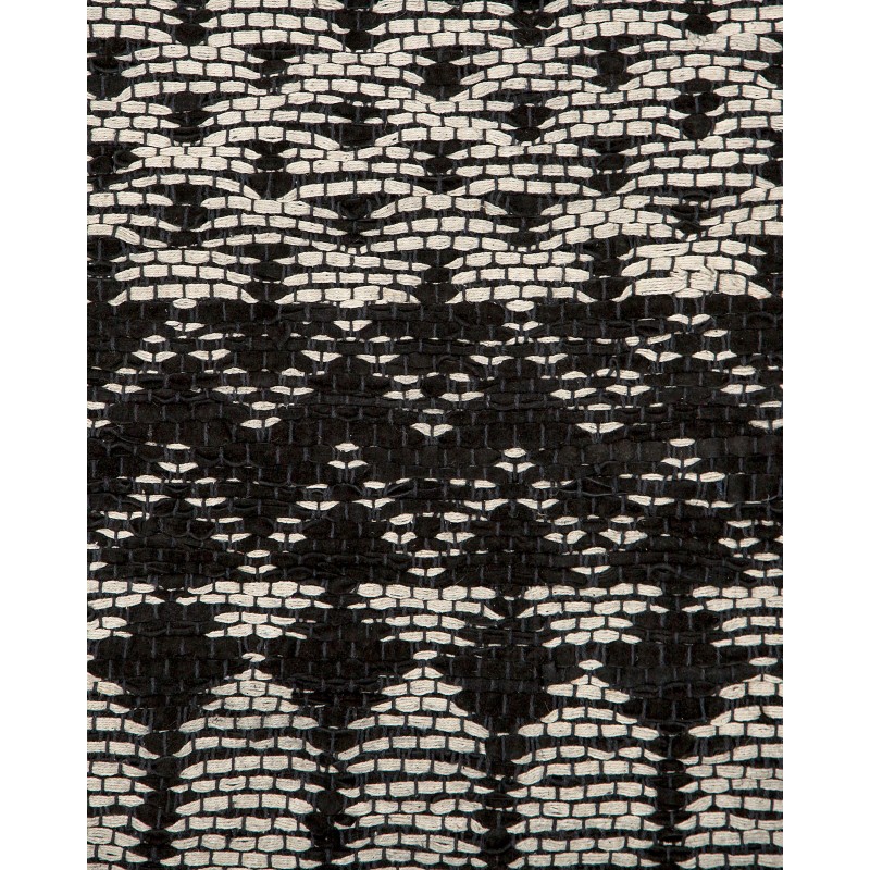 Dywan skórzany 140 x 200 cm czarny z beżowym SOKUN