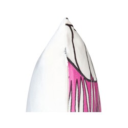 Zestaw 2 poduszek dekoracyjnych MALVA Welur 45 x 45 cm Różowy Wzór kwiatowy