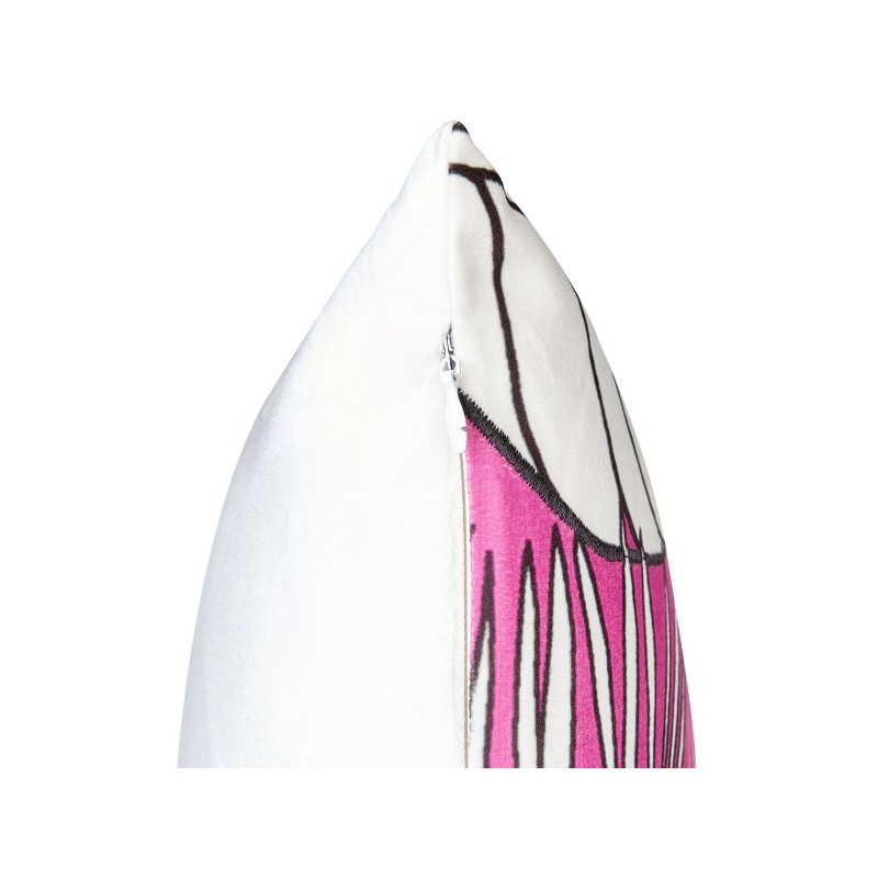 Zestaw 2 poduszek dekoracyjnych MALVA Welur 45 x 45 cm Różowy Wzór kwiatowy