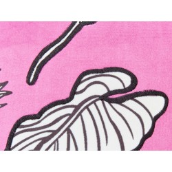 Zestaw 2 poduszek dekoracyjnych MALVA Welur 45 x 45 cm Różowy Wzór kwiatowy