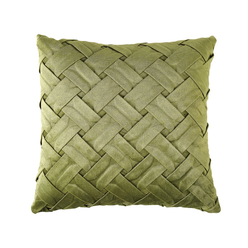 Zestaw 2 poduszek dekoracyjnych NARCISSUS Welur 43 x 43 cm Zielony Wzór geometryczny