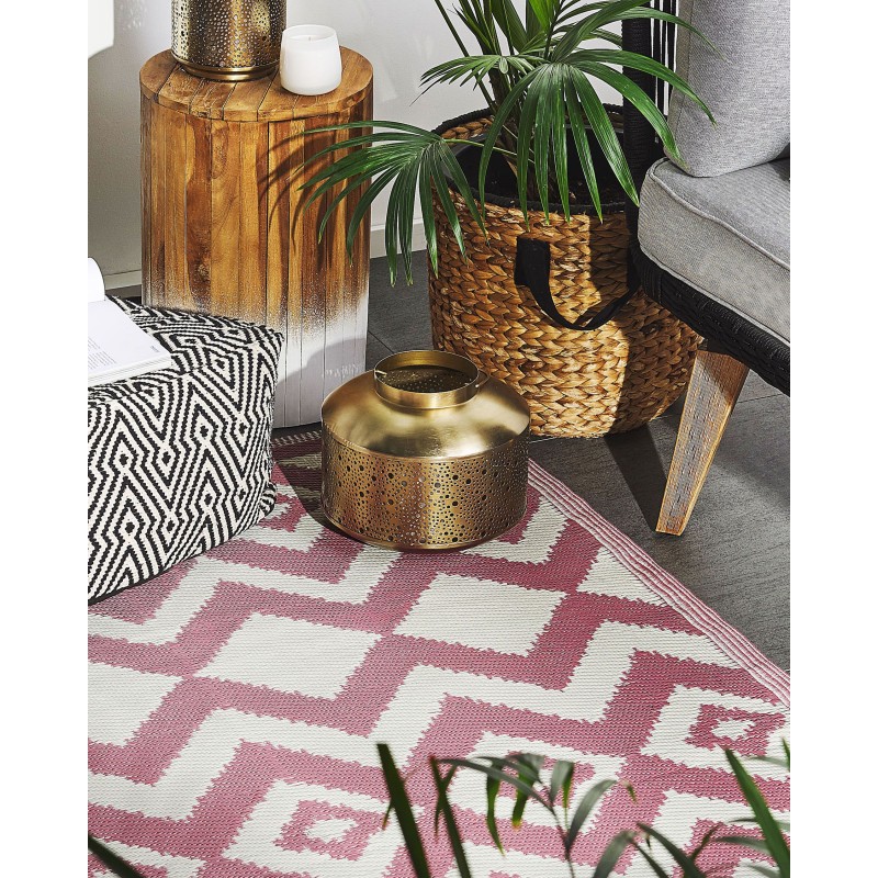 Dywan zewnętrzny 120 x 180 cm różowy DEWAS