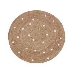 Dywan okrągły z juty ø 140 cm beżowy KHARRA