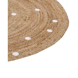 Dywan okrągły z juty ø 140 cm beżowy KHARRA