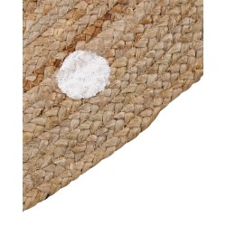 Dywan okrągły z juty ø 140 cm beżowy KHARRA