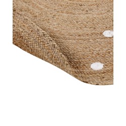Dywan okrągły z juty ø 140 cm beżowy KHARRA