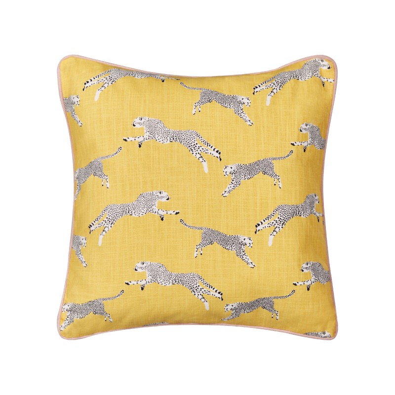 Zestaw 2 poduszek dekoracyjnych ARALES Bawełna 45 x 45 cm Żółty Wzór zwierzęcy