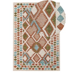 Dywan wełniany 140 x 200 cm wielokolorowy ERMENEK