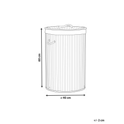 Kosz bambusowy z pokrywą Czarny SANNAR