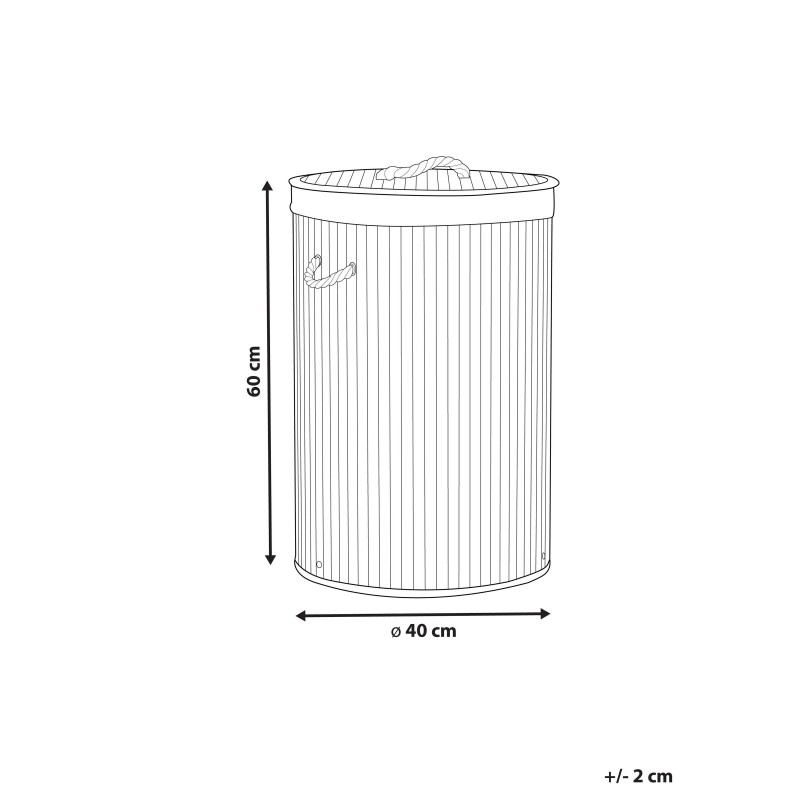 Kosz bambusowy z pokrywą Czarny SANNAR