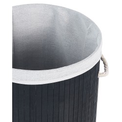 Kosz bambusowy z pokrywą Czarny SANNAR