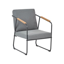 Zestaw ogrodowy ze stolikiem dla 4 osób VEZZANA Metal Szary