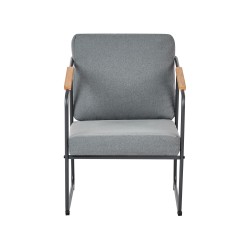 Zestaw ogrodowy ze stolikiem dla 4 osób VEZZANA Metal Szary