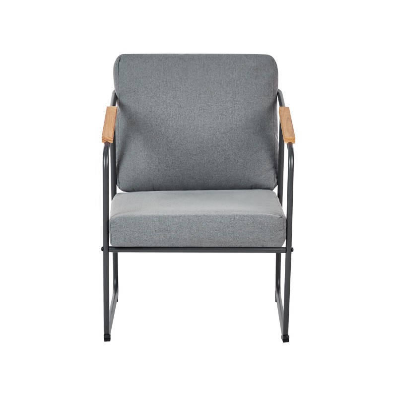 Zestaw ogrodowy ze stolikiem dla 4 osób VEZZANA Metal Szary