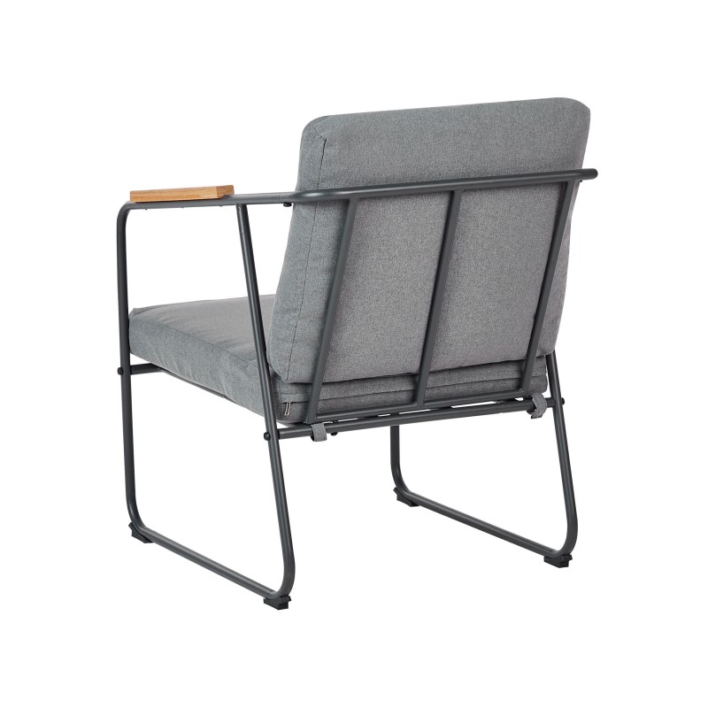 Zestaw ogrodowy ze stolikiem dla 4 osób VEZZANA Metal Szary