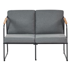 Zestaw ogrodowy ze stolikiem dla 4 osób VEZZANA Metal Szary