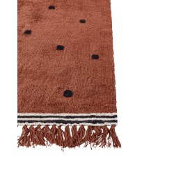 Dywan bawełniany 140 x 200 cm brązowy LAZA