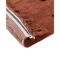 Dywan bawełniany 140 x 200 cm brązowy LAZA