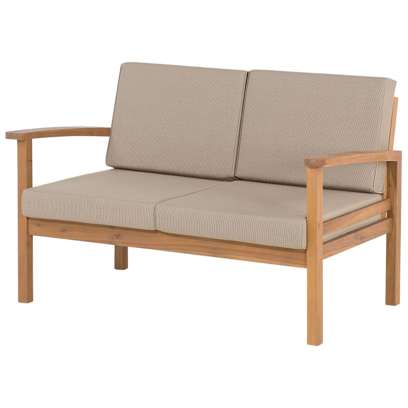 Zestaw ogrodowy ze stolikiem i otomaną dla 4 osób MANILA Drewno akacjowe Jasnobrązowy