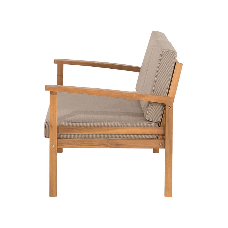 Zestaw ogrodowy ze stolikiem i otomaną dla 4 osób MANILA Drewno akacjowe Jasnobrązowy