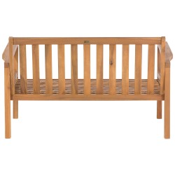 Zestaw ogrodowy ze stolikiem i otomaną dla 4 osób MANILA Drewno akacjowe Jasnobrązowy