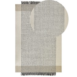 Dywan wełniany 200 x 300 cm beżowo-czarny DIVARLI