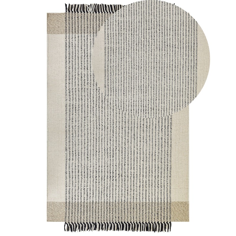 Dywan wełniany 200 x 300 cm beżowo-czarny DIVARLI