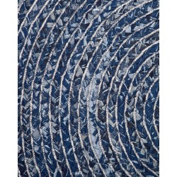 Dywan okrągły z dżinsu ⌀ 140 cm granatowy BULUCA