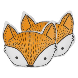 2 bawełniane poduszki dla dzieci lis 50 x 40 cm pomarańczowe VADODARA