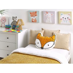 2 bawełniane poduszki dla dzieci lis 50 x 40 cm pomarańczowe VADODARA