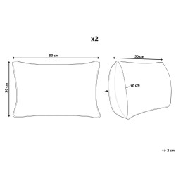 Poduszka dekoracyjna PULICAT Juta 30 x 50 cm Zielony Wzór orientalny