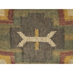 Poduszka dekoracyjna PULICAT Juta 30 x 50 cm Zielony Wzór orientalny