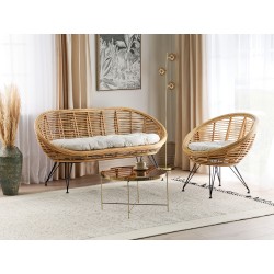 Zestaw ogrodowy dla 3 osób MARATEA Rattan Naturalny