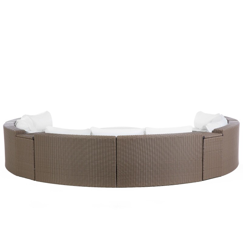 Zestaw ogrodowy ze stolikiem dla 9 osób SEVERO Technorattan Brązowy