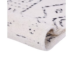 Dywan wełniany 160 x 230 cm biało-czarny ALKENT