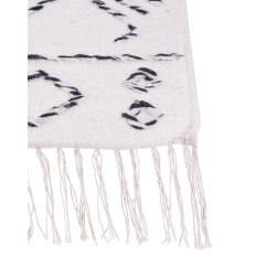 Dywan wełniany 160 x 230 cm biało-czarny ALKENT