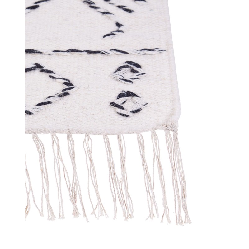 Dywan wełniany 160 x 230 cm biało-czarny ALKENT