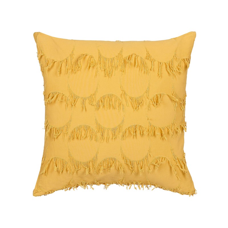 Zestaw 2 poduszek dekoracyjnych AGASTACHE 45 x 45 cm Żółty Wzór geometryczny