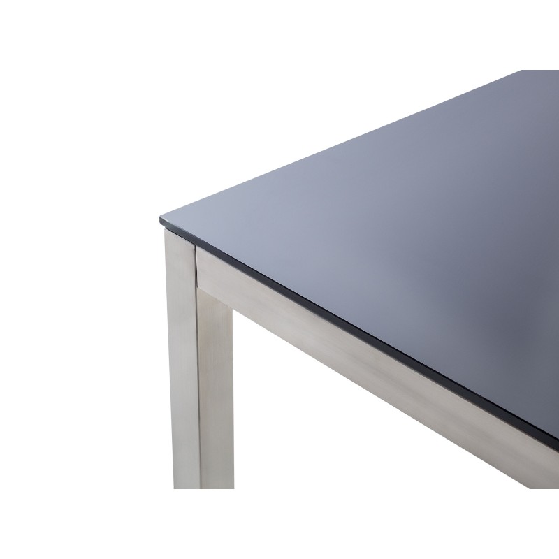 Stół ogrodowy GROSSETO 180 cm 90 cm Szkło hartowane Czarny
