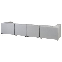 Sofa ogrodowa z otomaną dla 4 osób AREZZO Modułowy Jasnoszary
