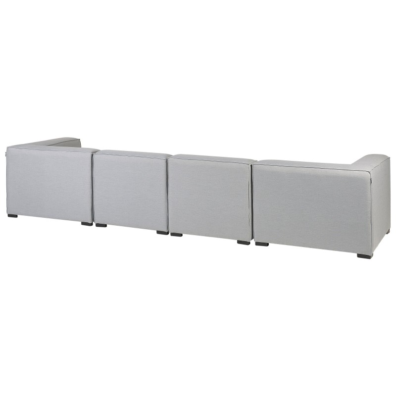 Sofa ogrodowa z otomaną dla 4 osób AREZZO Modułowy Jasnoszary