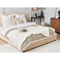 Koc ALAZEYA 150 x 200 cm Jasnobeżowy